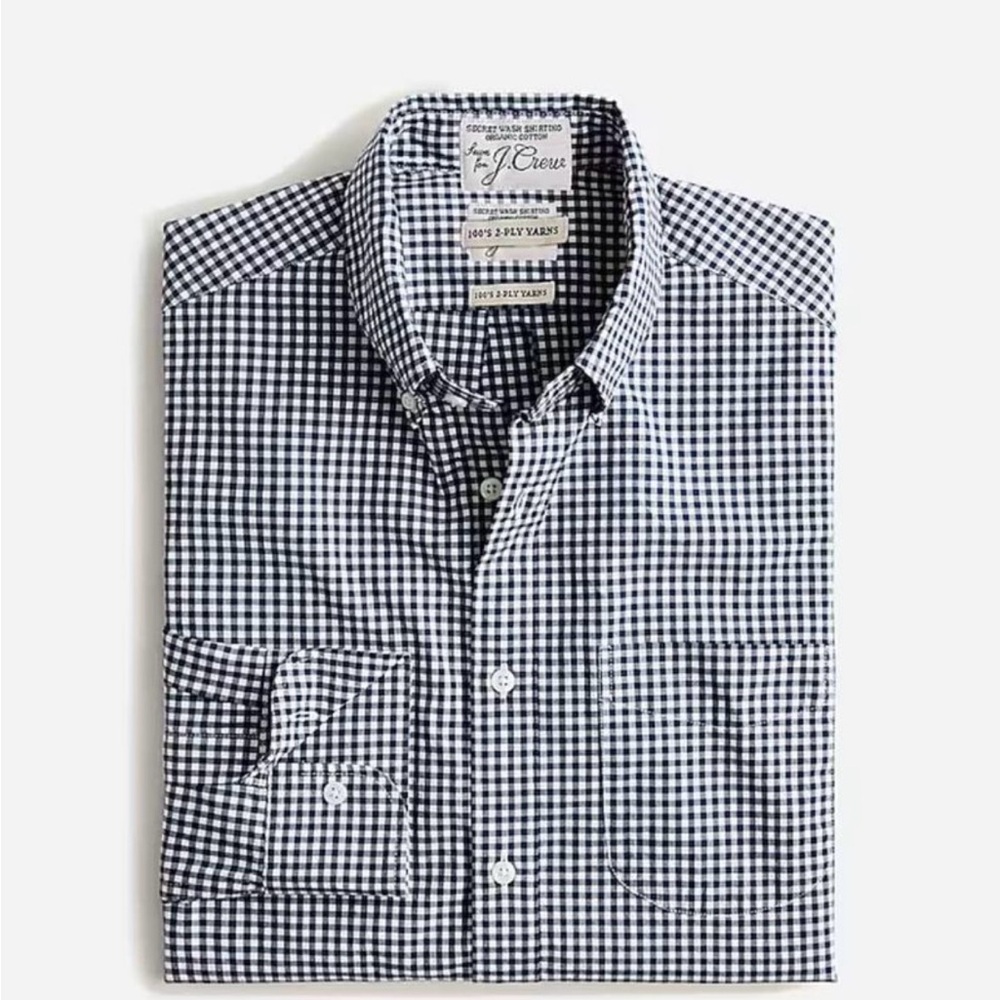 Jcrew Men’s XL shirt - Slim Secret Wash organic cotton poplin shirt